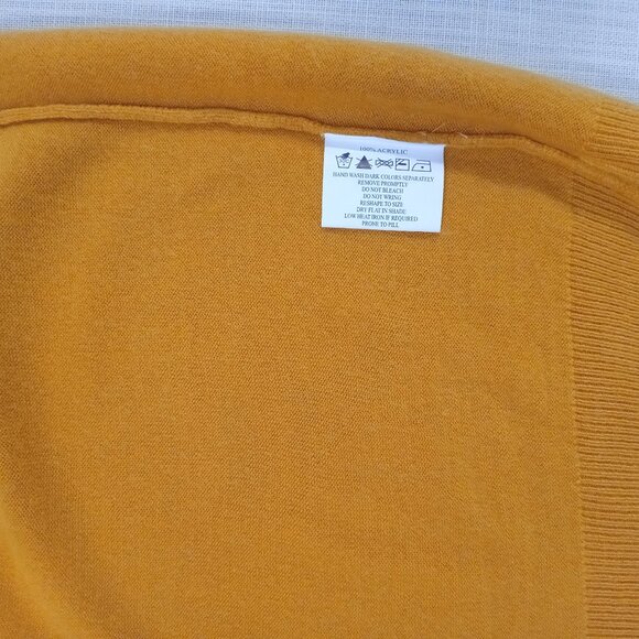 Fig Women's Sweater Long Sleeve Pullover Knit Mustard Size XL - Picture 6 of 7